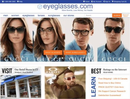 eyeglasses.com website