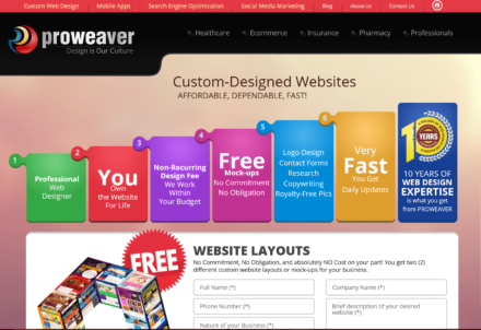 proweaver website