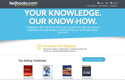 Textbooks.com website