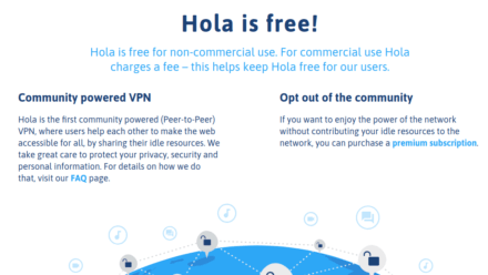 Hola VPN is free